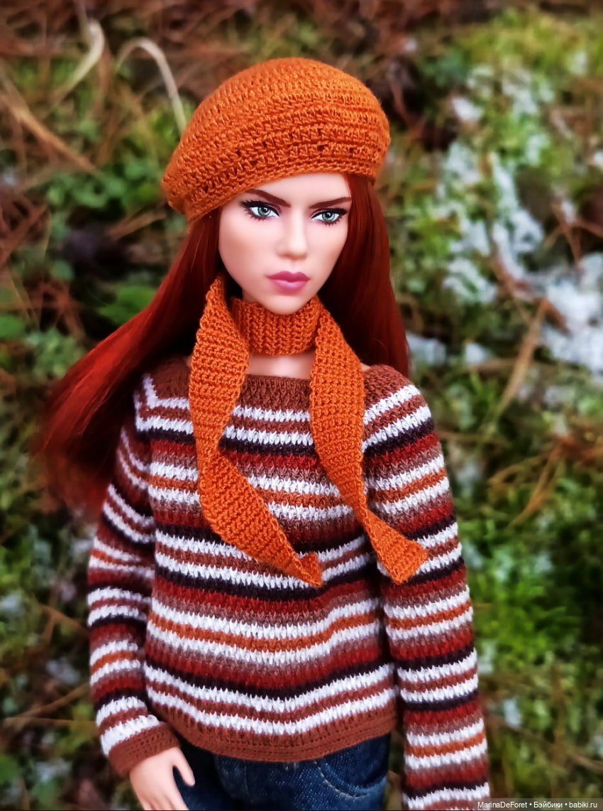 Вязаная одежда для кукол - часть семнадцатая - декабрь в горчичных оттенках (фото 10)