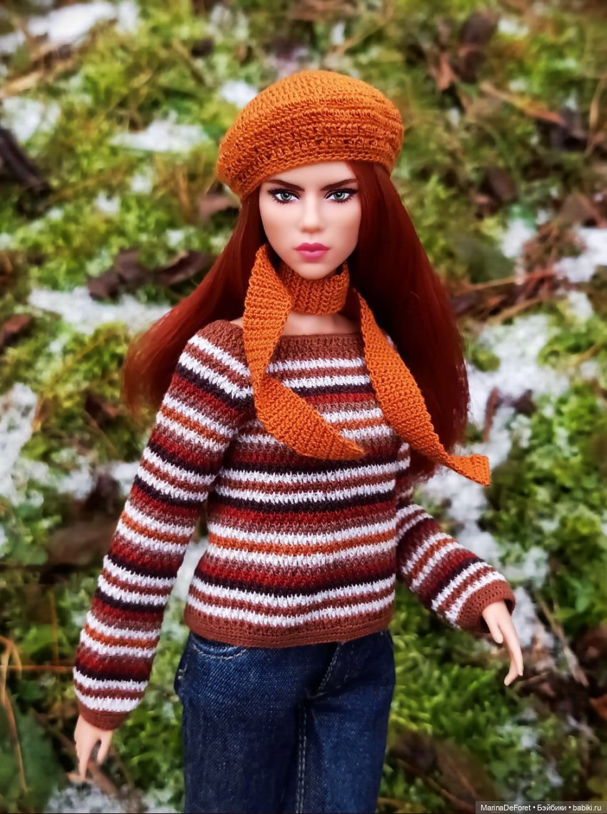 Вязаная одежда для кукол - часть семнадцатая - декабрь в горчичных оттенках (фото 7)