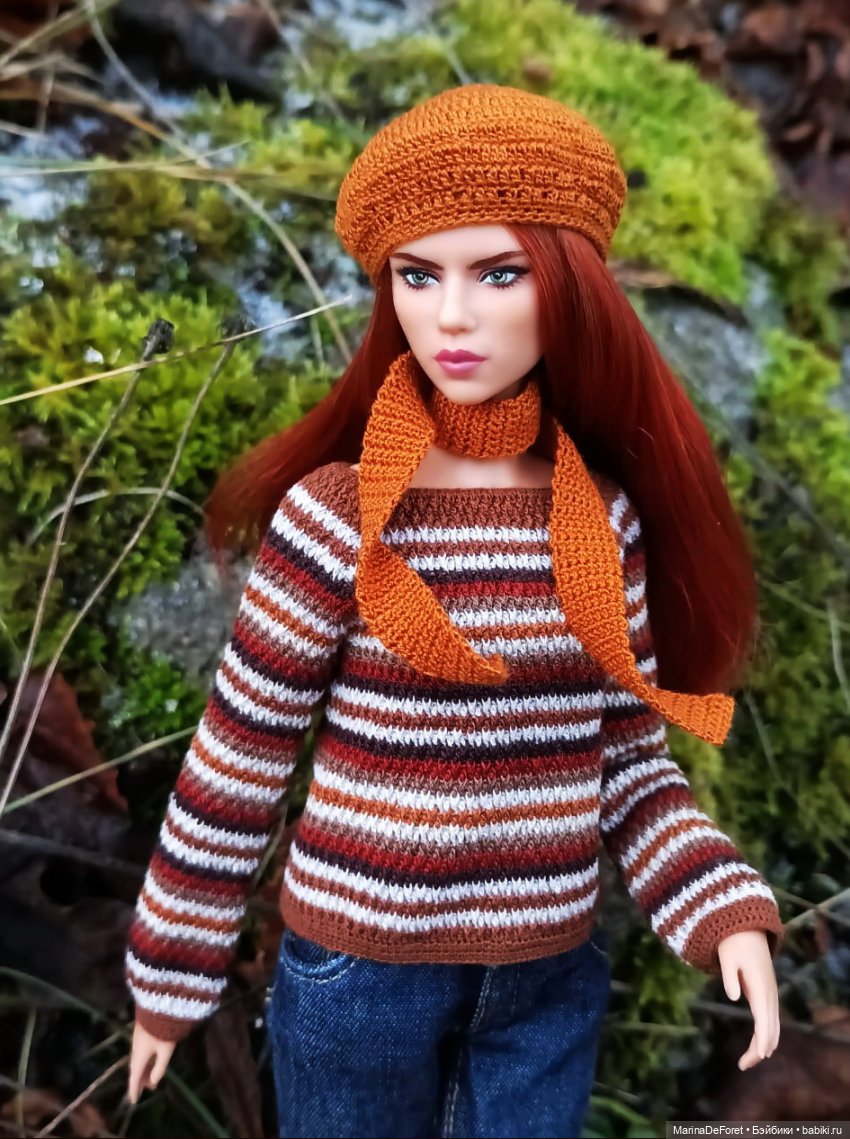 Вязаная одежда для кукол - часть семнадцатая - декабрь в горчичных оттенках (фото 9)