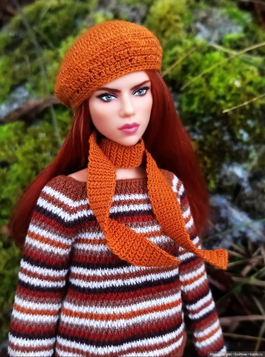 Вязаная одежда для кукол - часть семнадцатая - декабрь в горчичных оттенках (фото 6)