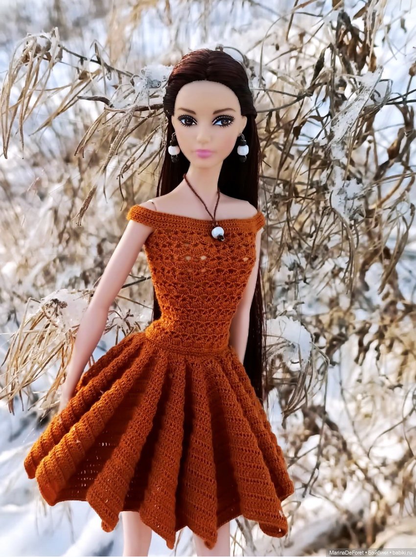 Вязаная одежда для кукол - часть семнадцатая - декабрь в горчичных оттенках
