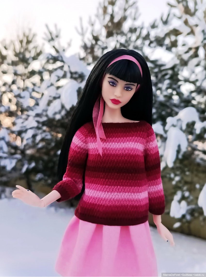 Вязаная одежда для кукол - часть девятнадцатая - розового много не бывает