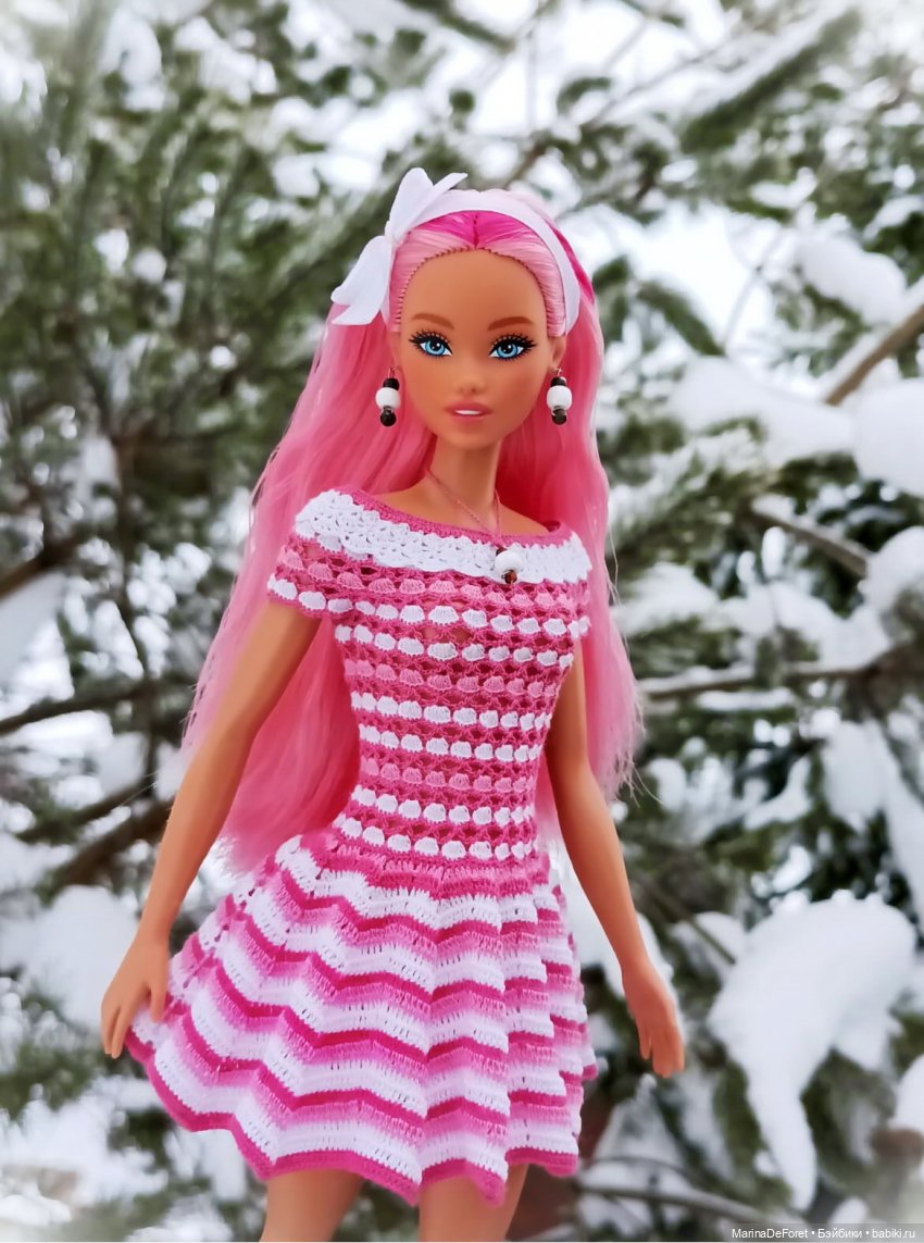 Вязаная одежда для кукол - часть девятнадцатая - розового много не бывает (фото 3)