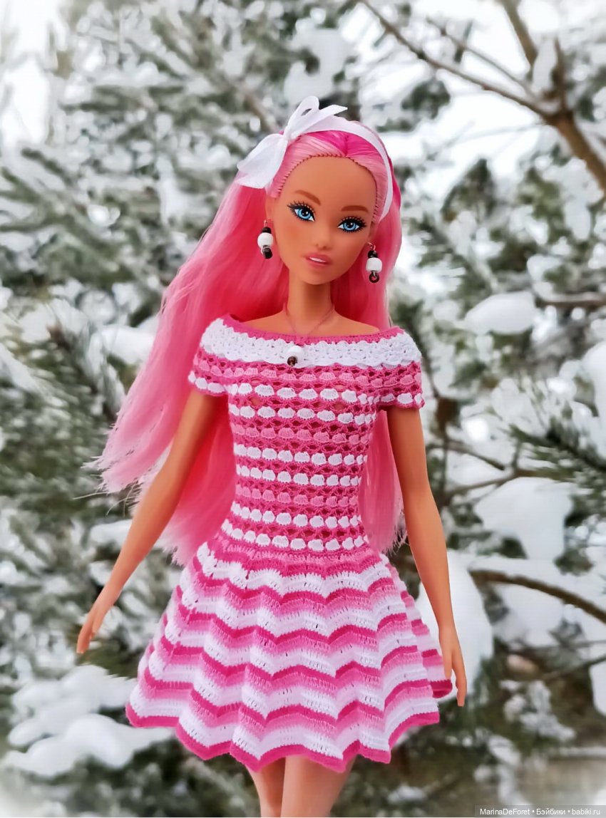 Вязаная одежда для кукол - часть девятнадцатая - розового много не бывает (фото 5)