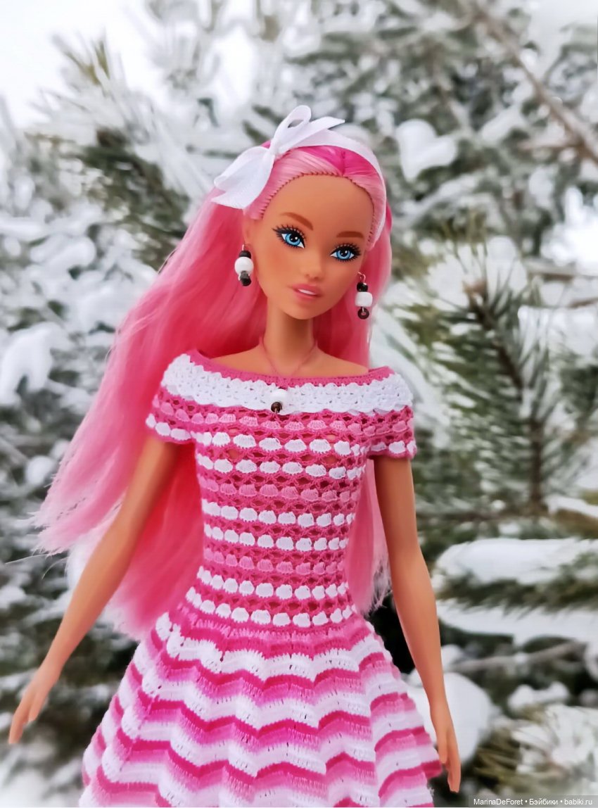 Вязаная одежда для кукол - часть девятнадцатая - розового много не бывает (фото 4)