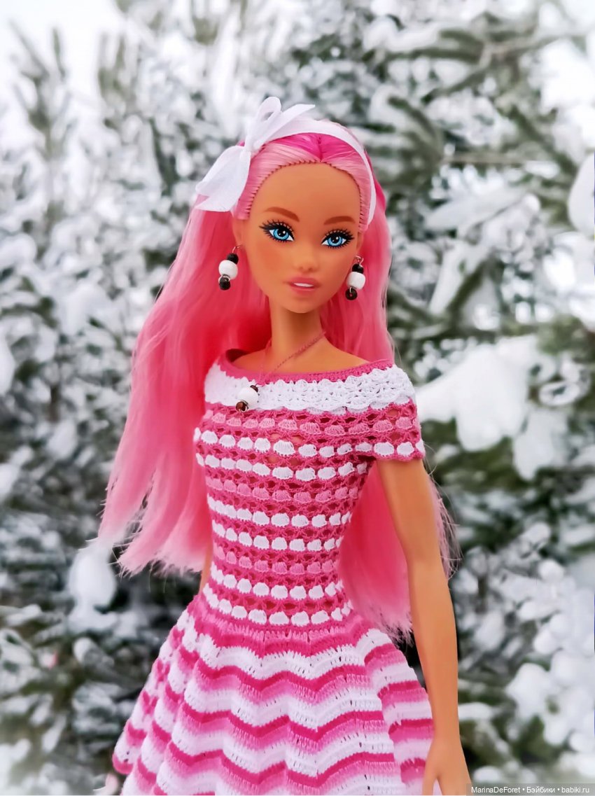 Вязаная одежда для кукол - часть девятнадцатая - розового много не бывает (фото 2)