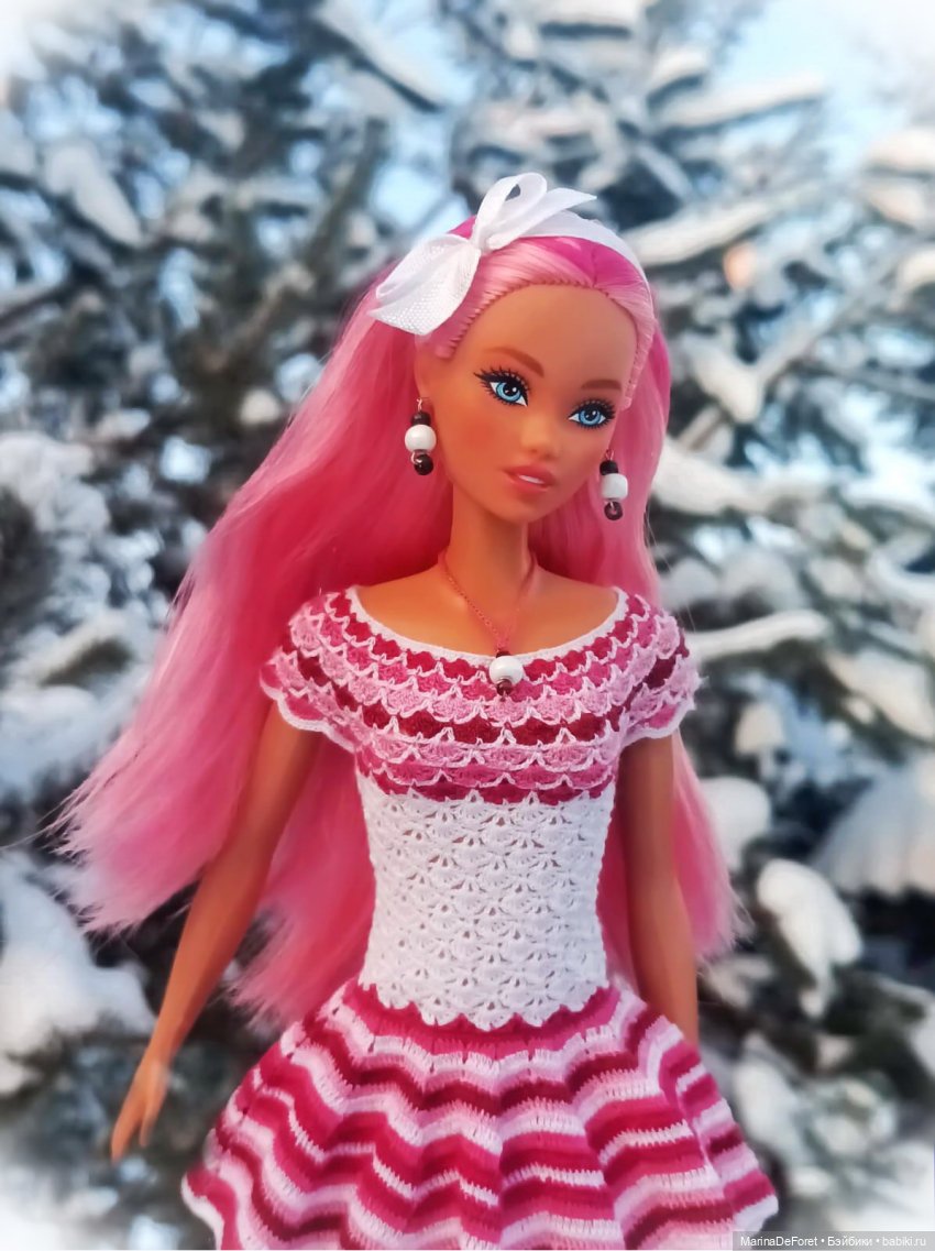 Вязаная одежда для кукол - часть девятнадцатая - розового много не бывает