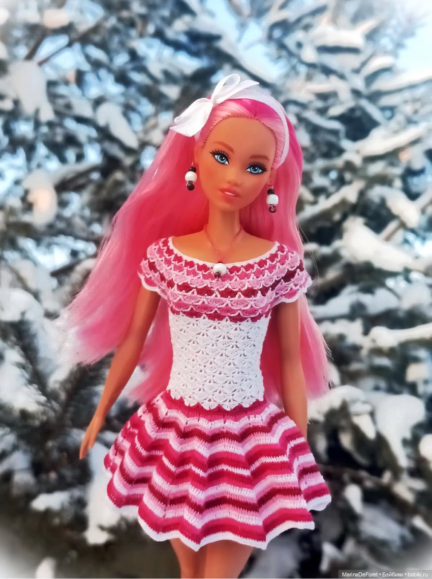 Вязаная одежда для кукол - часть девятнадцатая - розового много не бывает
