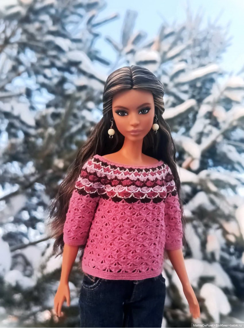 Вязаная одежда для кукол - часть девятнадцатая - розового много не бывает