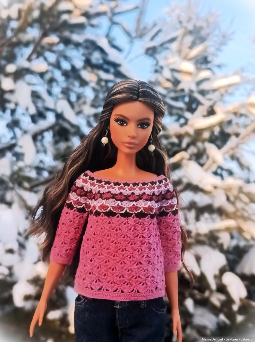 Вязаная одежда для кукол - часть девятнадцатая - розового много не бывает
