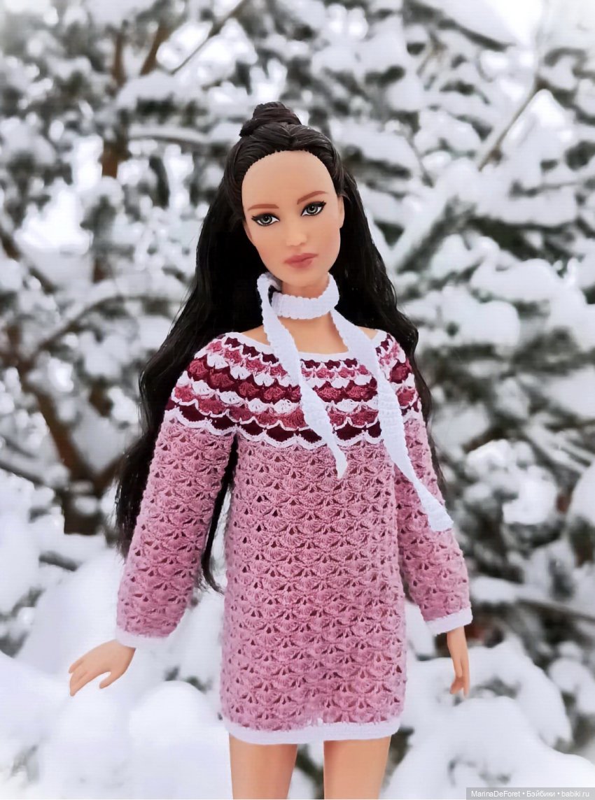 Вязаная одежда для кукол - часть девятнадцатая - розового много не бывает