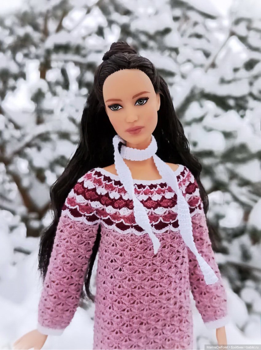 Вязаная одежда для кукол - часть девятнадцатая - розового много не бывает