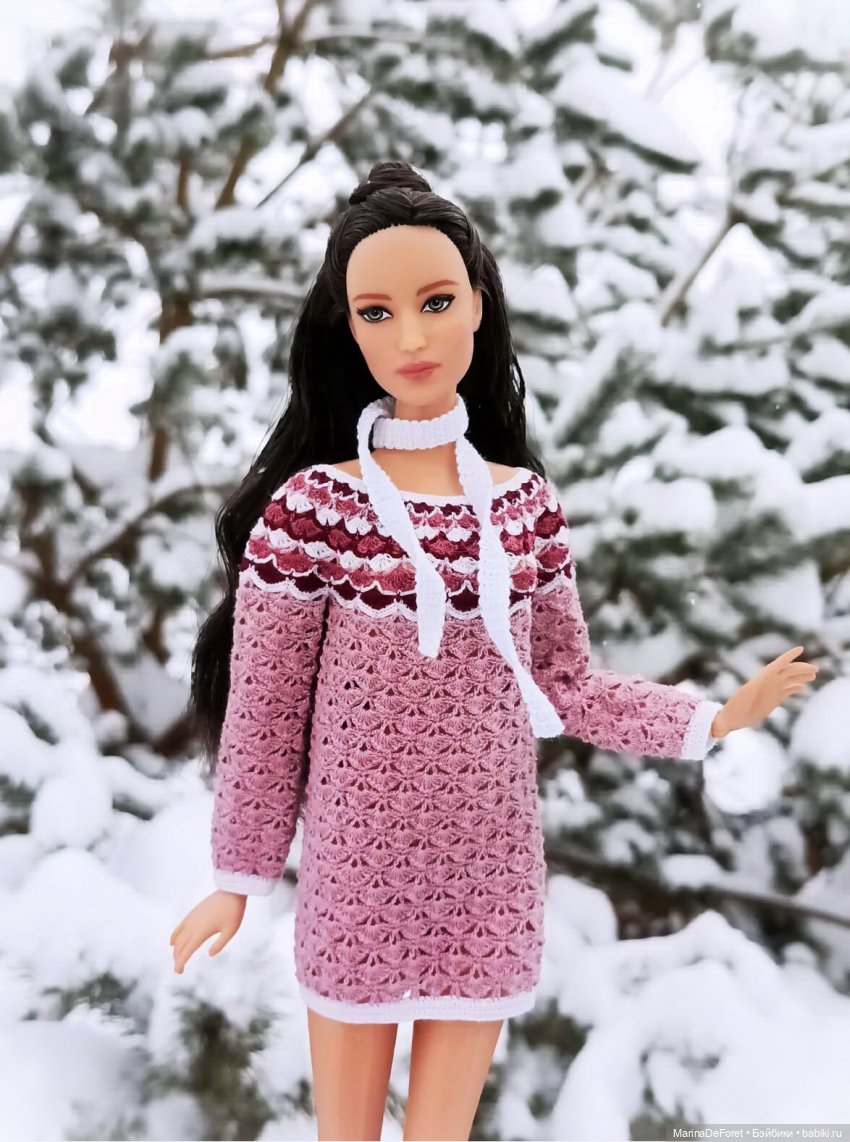 Вязаная одежда для кукол - часть девятнадцатая - розового много не бывает