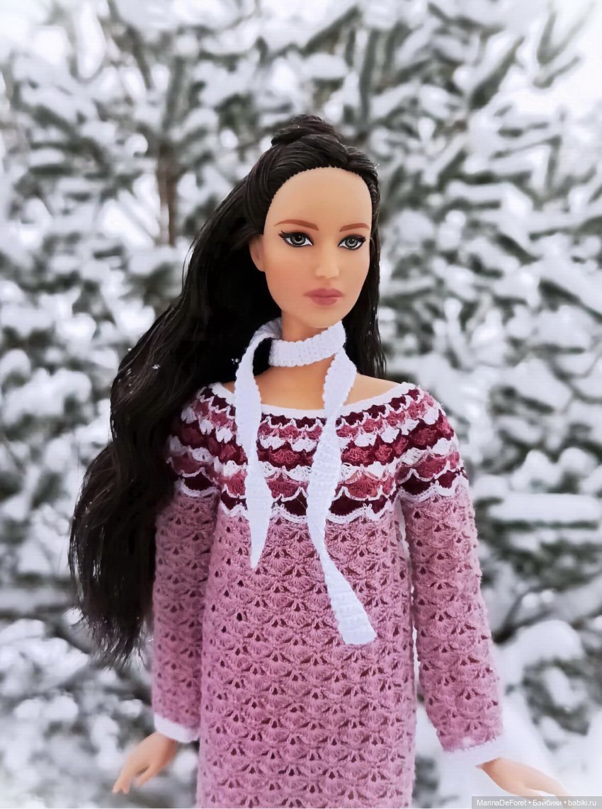 Вязаная одежда для кукол - часть девятнадцатая - розового много не бывает