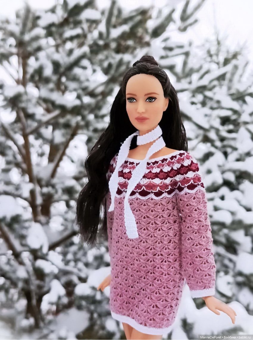 Вязаная одежда для кукол - часть девятнадцатая - розового много не бывает