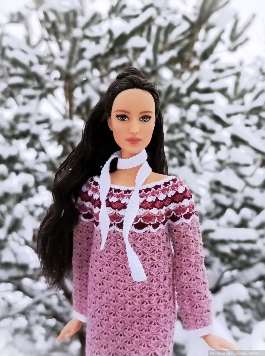 Вязаная одежда для кукол - часть девятнадцатая - розового много не бывает