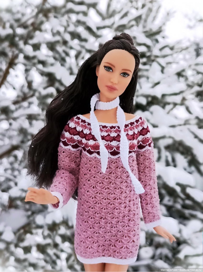 Вязаная одежда для кукол - часть девятнадцатая - розового много не бывает