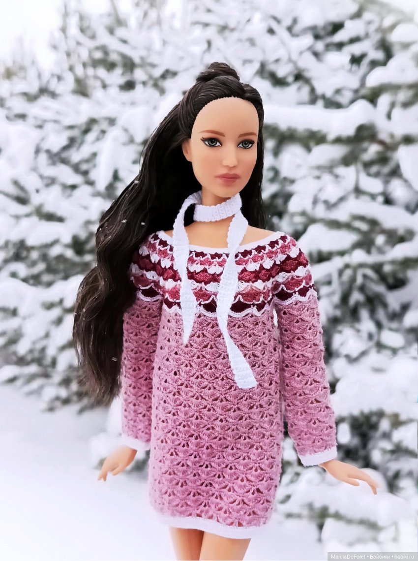 Вязаная одежда для кукол - часть девятнадцатая - розового много не бывает