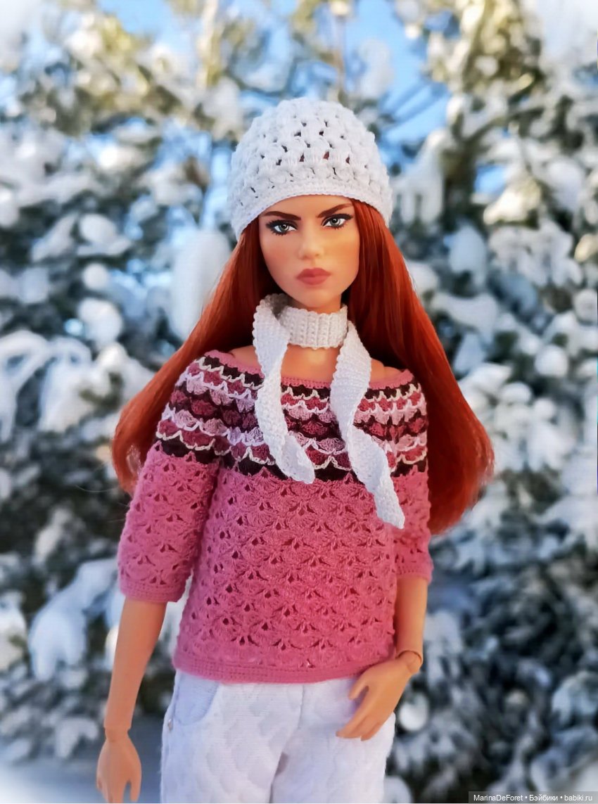 Вязаная одежда для кукол - часть девятнадцатая - розового много не бывает