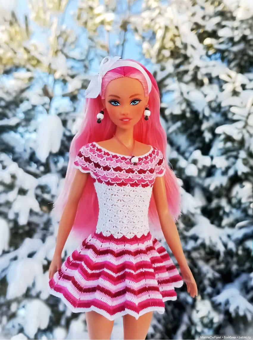 Вязаная одежда для кукол - часть девятнадцатая - розового много не бывает