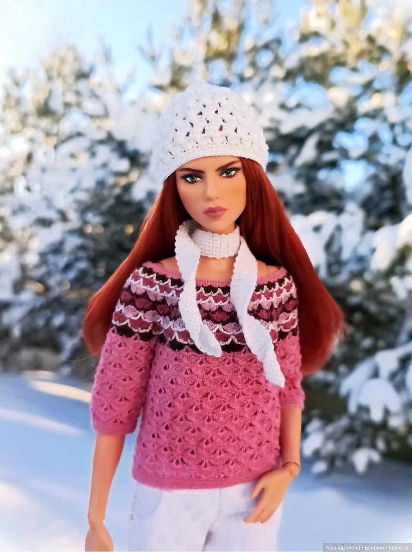 Вязаная одежда для кукол - часть девятнадцатая - розового много не бывает