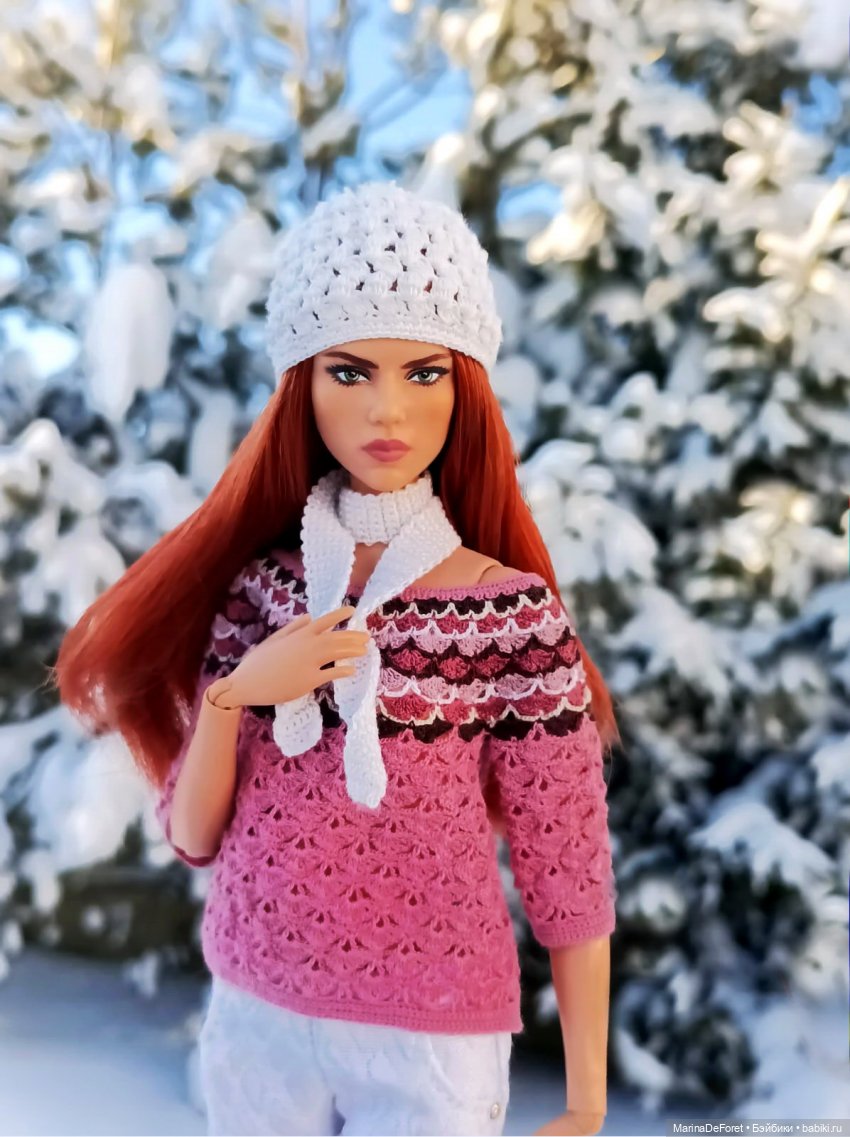 Вязаная одежда для кукол - часть девятнадцатая - розового много не бывает