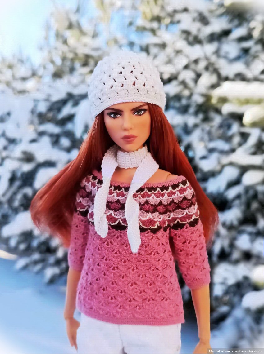 Вязаная одежда для кукол - часть девятнадцатая - розового много не бывает