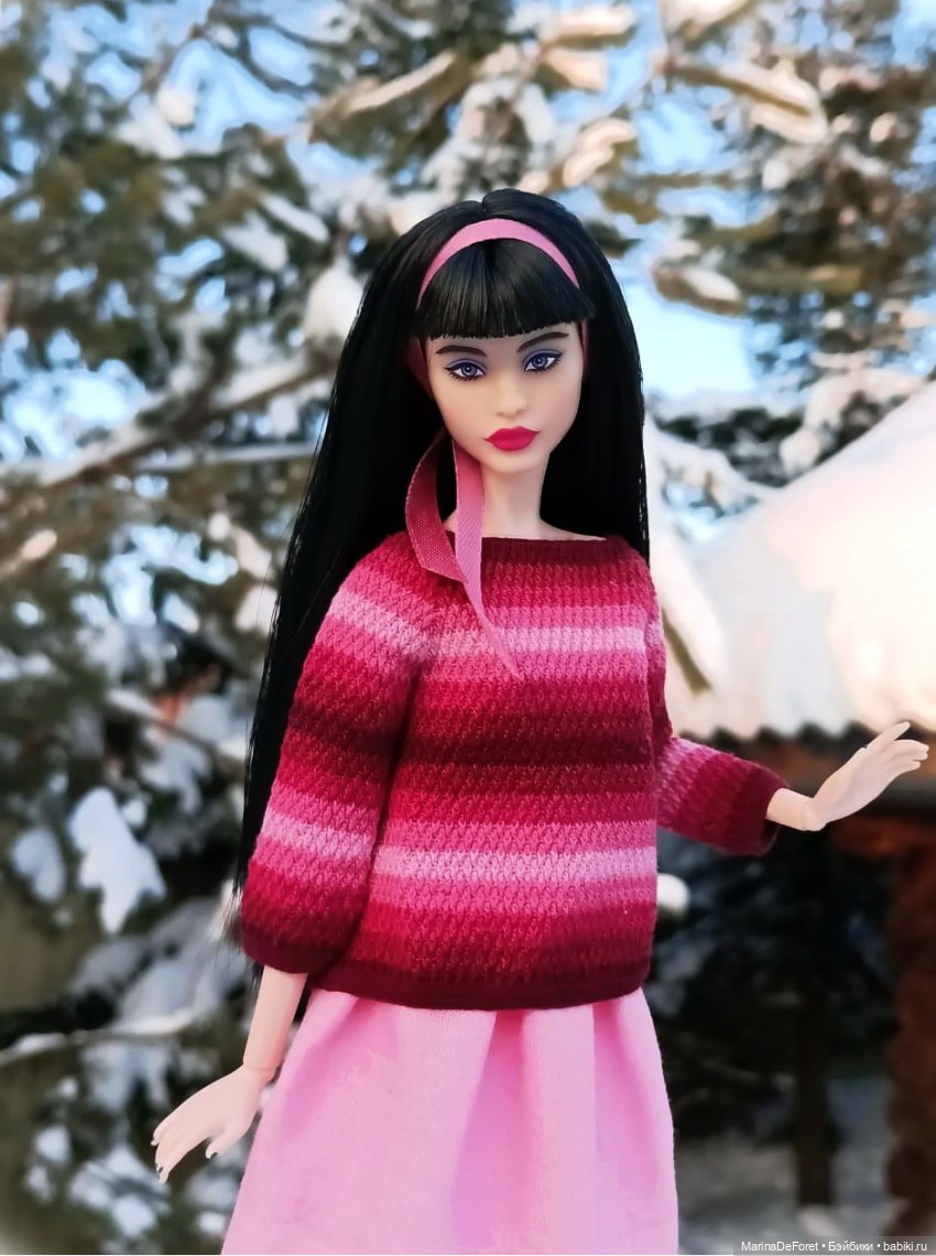 Вязаная одежда для кукол - часть девятнадцатая - розового много не бывает