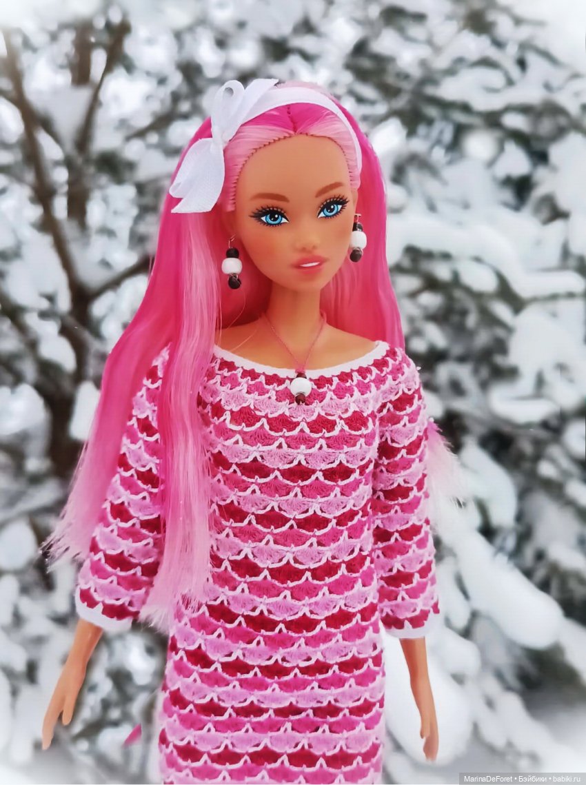 Вязаная одежда для кукол - часть двадцатая - и снова розовый (фото 8)