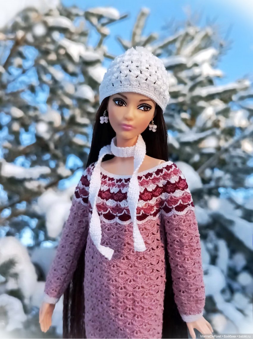 Вязаная одежда для кукол - часть двадцатая - и снова розовый