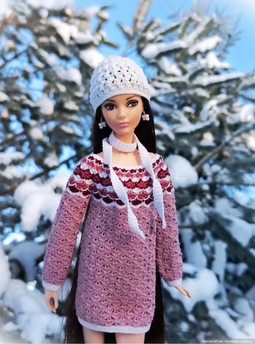Вязаная одежда для кукол - часть двадцатая - и снова розовый