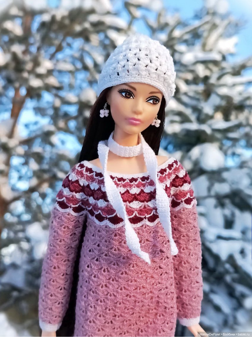 Вязаная одежда для кукол - часть двадцатая - и снова розовый