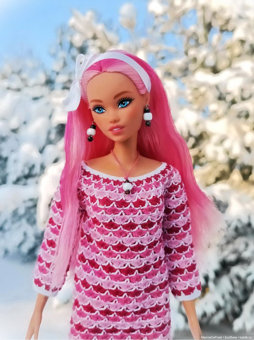 Вязаная одежда для кукол - часть двадцатая - и снова розовый (фото 9)