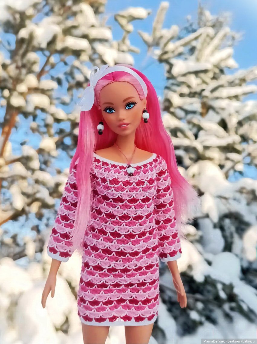 Вязаная одежда для кукол - часть двадцатая - и снова розовый (фото 6)