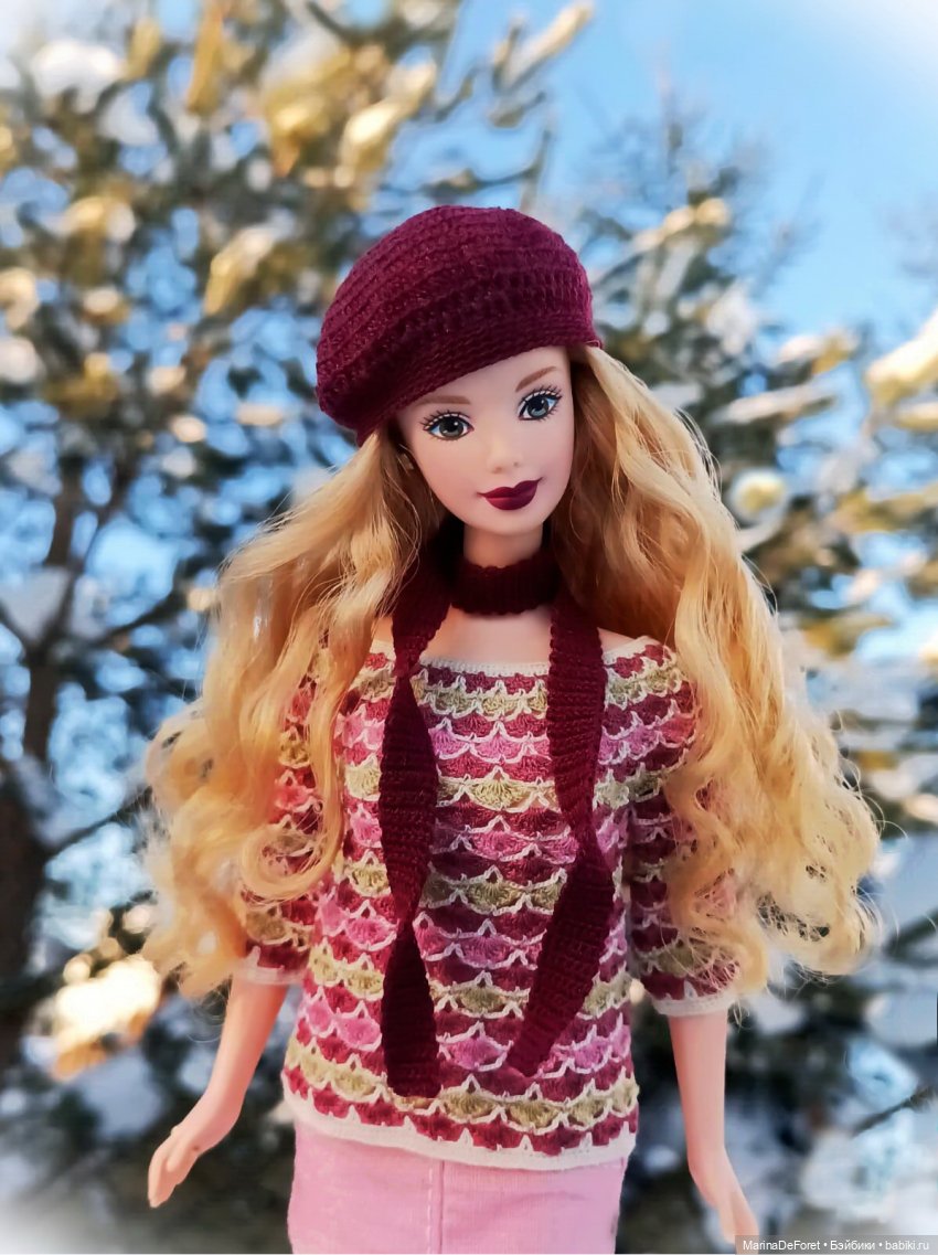 Вязаная одежда для кукол - часть двадцатая - и снова розовый