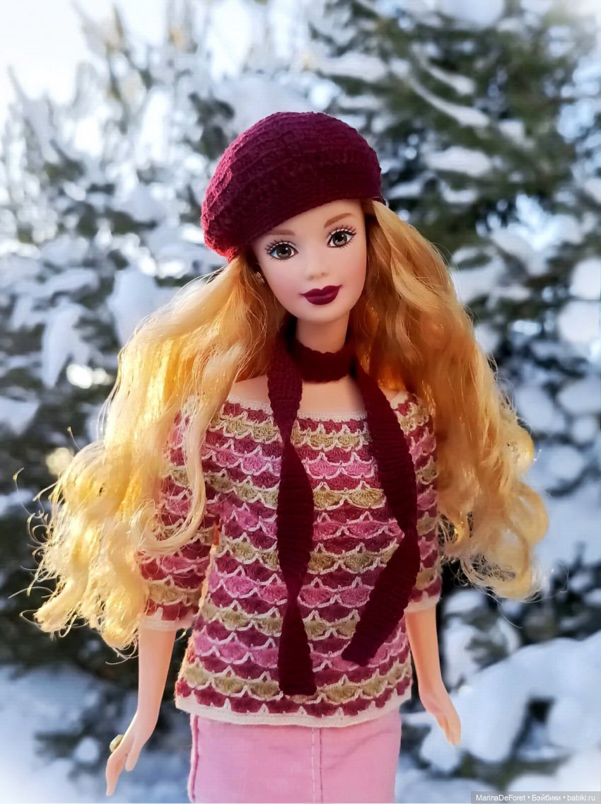 Вязаная одежда для кукол - часть двадцатая - и снова розовый