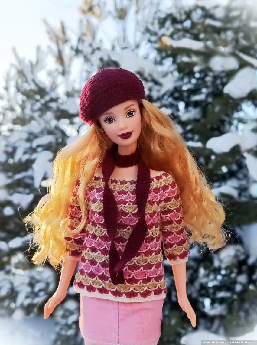 Вязаная одежда для кукол - часть двадцатая - и снова розовый