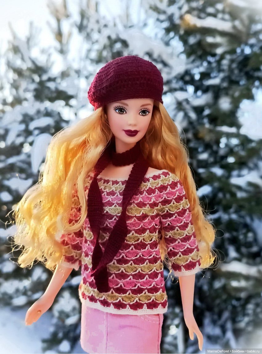 Вязаная одежда для кукол - часть двадцатая - и снова розовый