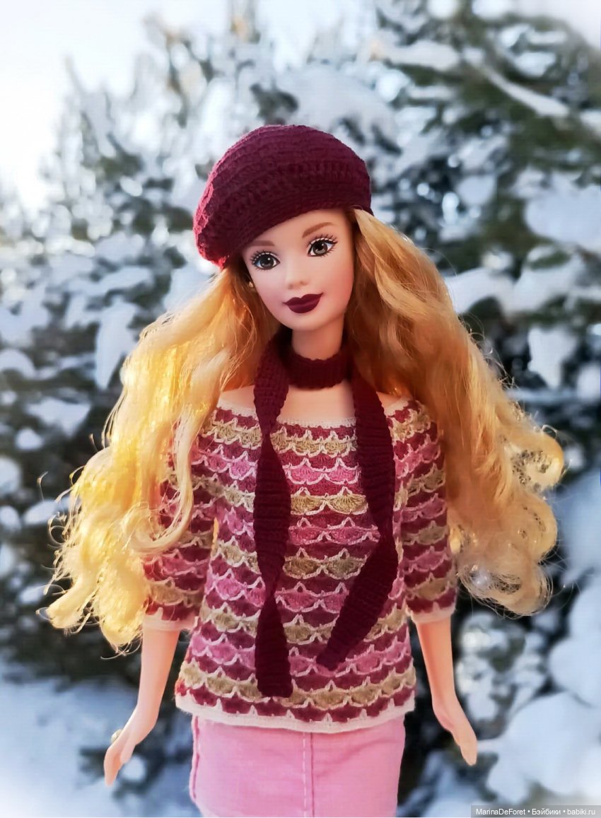 Вязаная одежда для кукол - часть двадцатая - и снова розовый