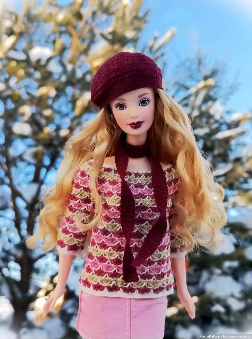 Вязаная одежда для кукол - часть двадцатая - и снова розовый
