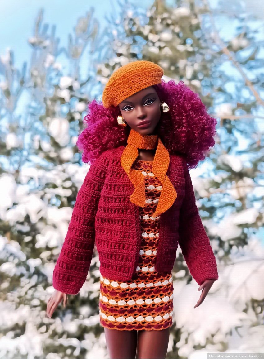 Вязаная одежда для кукол - часть двадцатая - и снова розовый