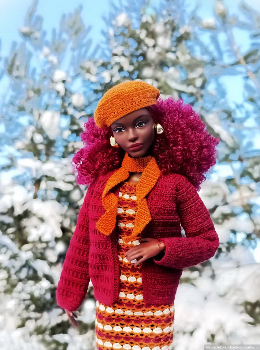 Вязаная одежда для кукол - часть двадцатая - и снова розовый