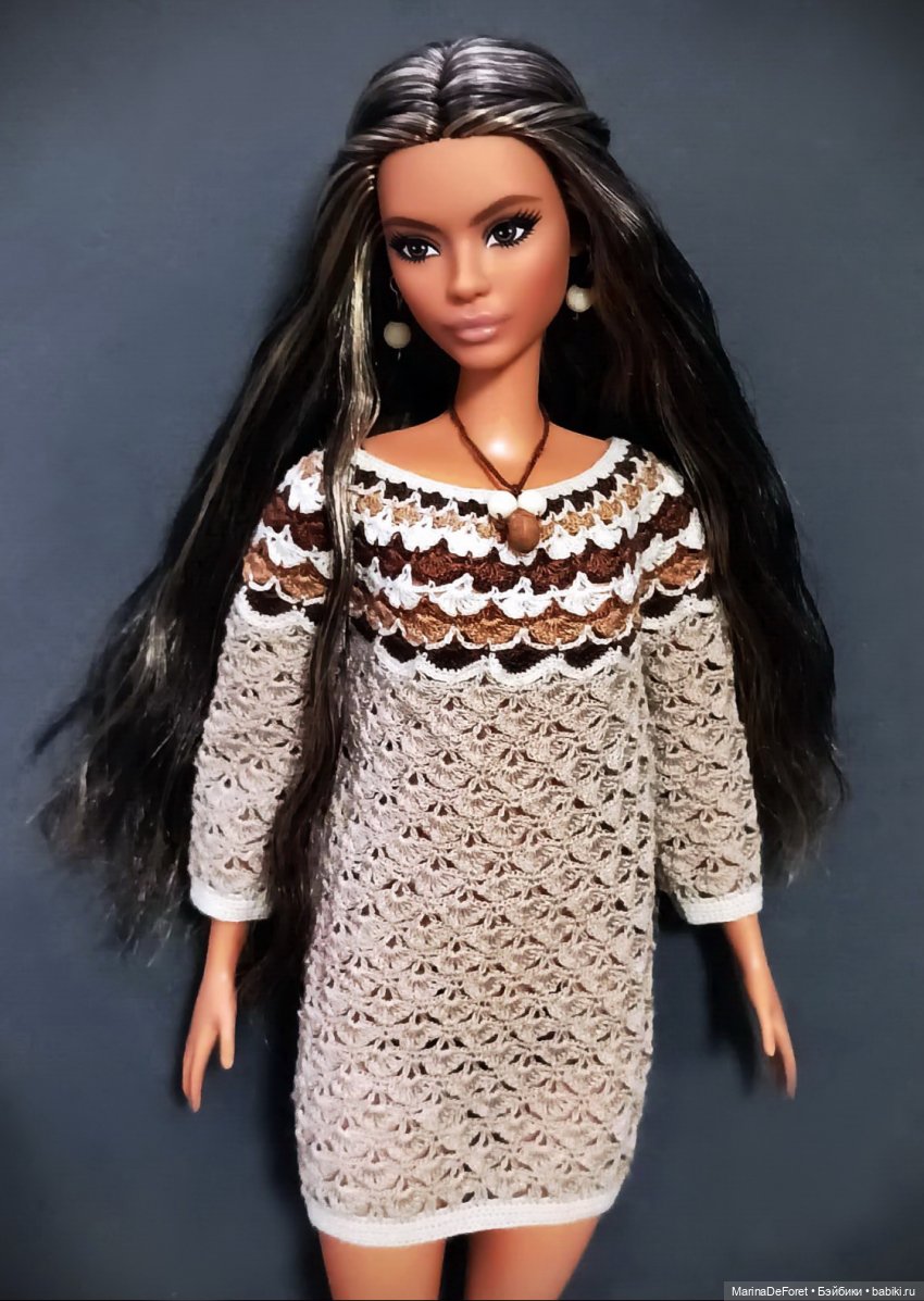 Вязаная одежда для кукол - часть двадцать первая - платья (фото 9)