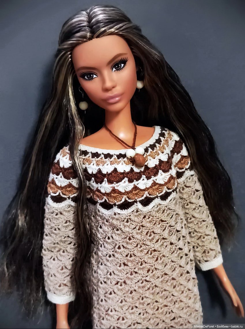 Вязаная одежда для кукол - часть двадцать первая - платья (фото 5)