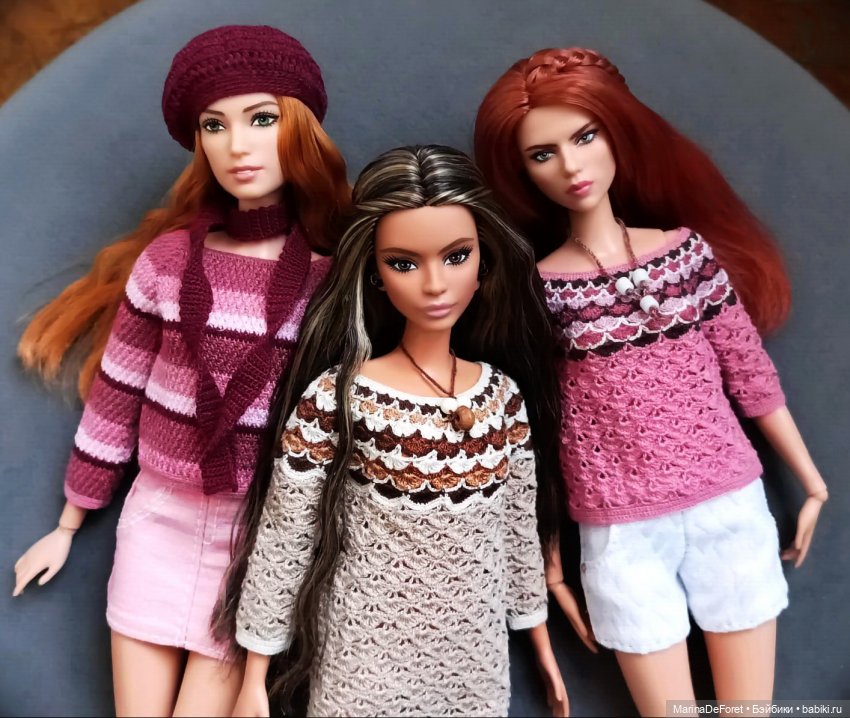 Вязаная одежда для кукол - часть двадцать первая - платья (фото 10)