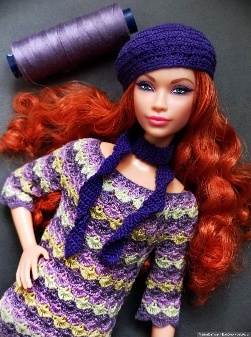 Вязаная одежда для кукол - часть двадцать первая - платья