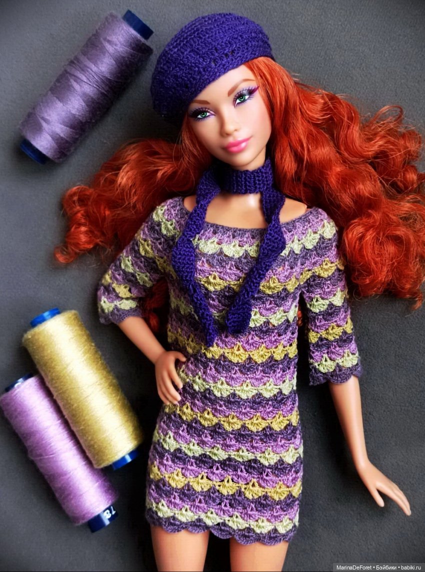Вязаная одежда для кукол - часть двадцать первая - платья
