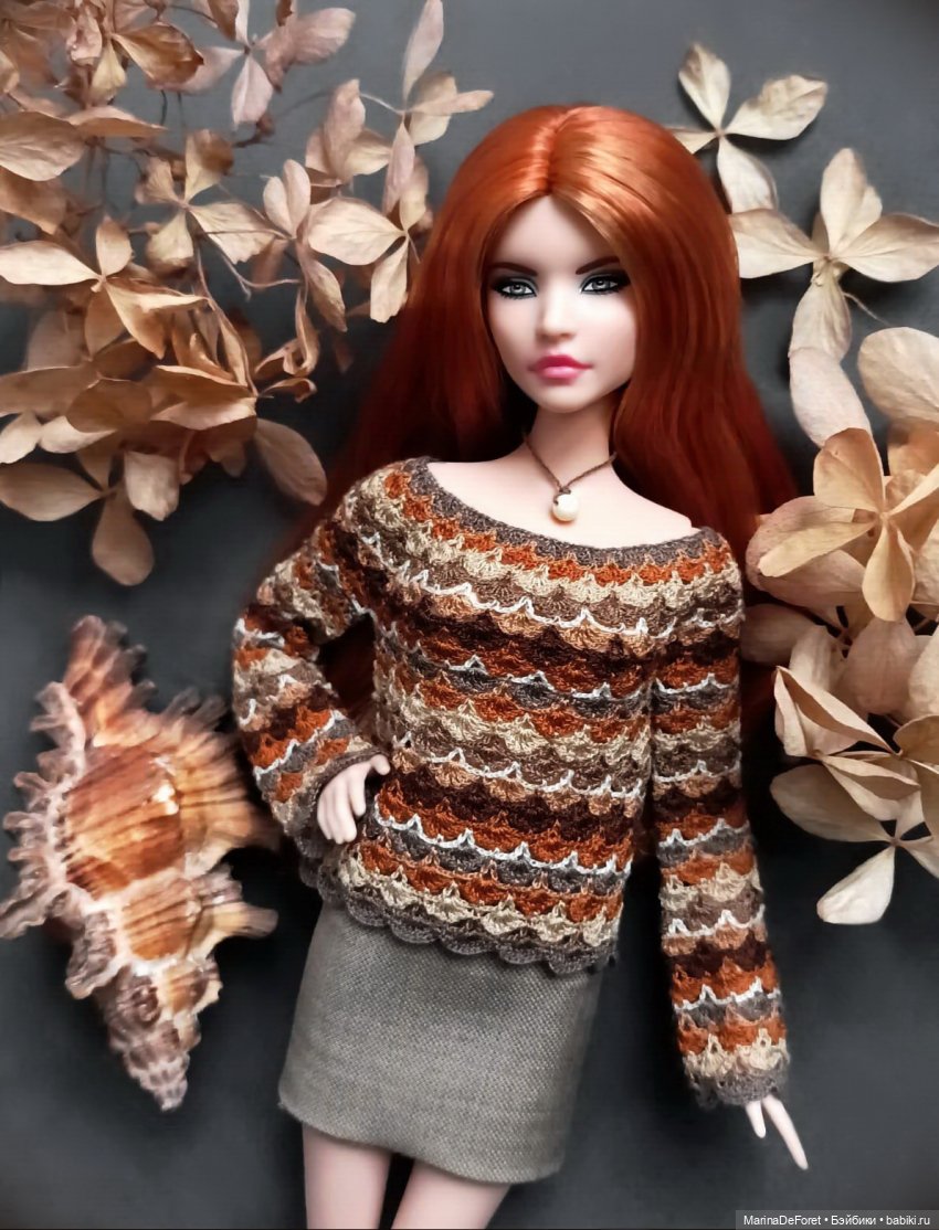 Вязаная одежда для кукол - часть двадцать вторая