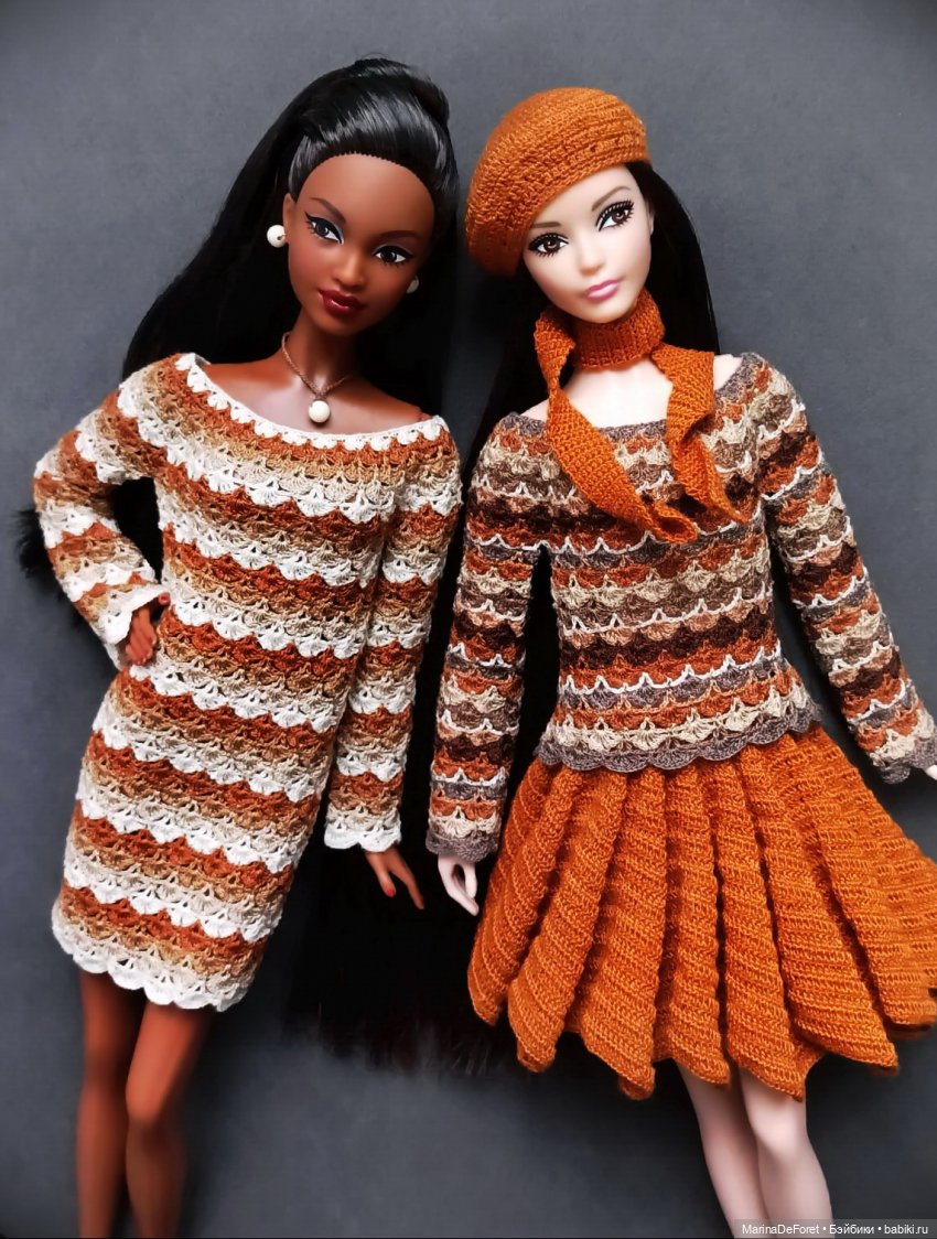 Вязаная одежда для кукол - часть двадцать вторая