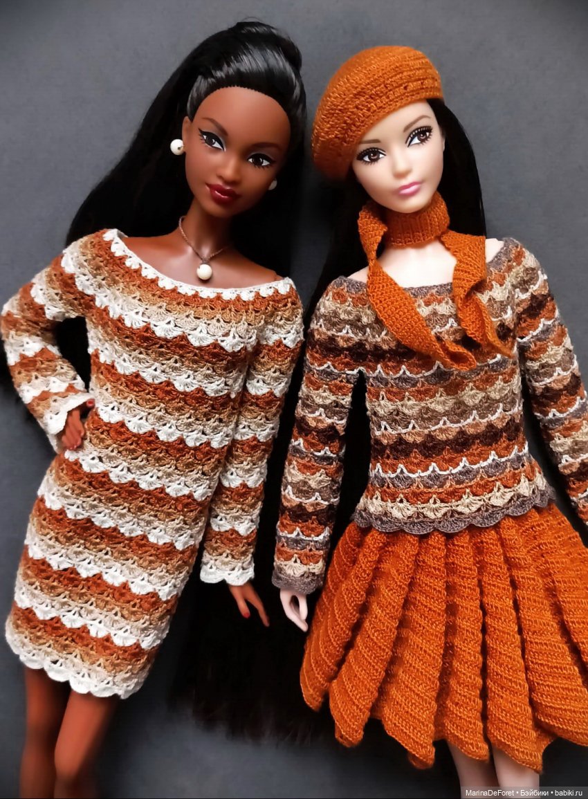 Вязаная одежда для кукол - часть двадцать вторая